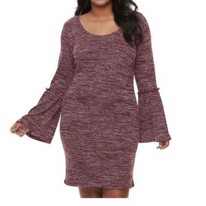 Junior’s Liberty Love Bell Sleeve Dress Size 2X